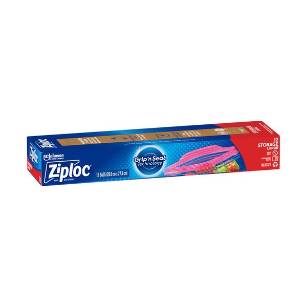Ziploc Storage Bags Large Resealable Food Storage | 12 pack