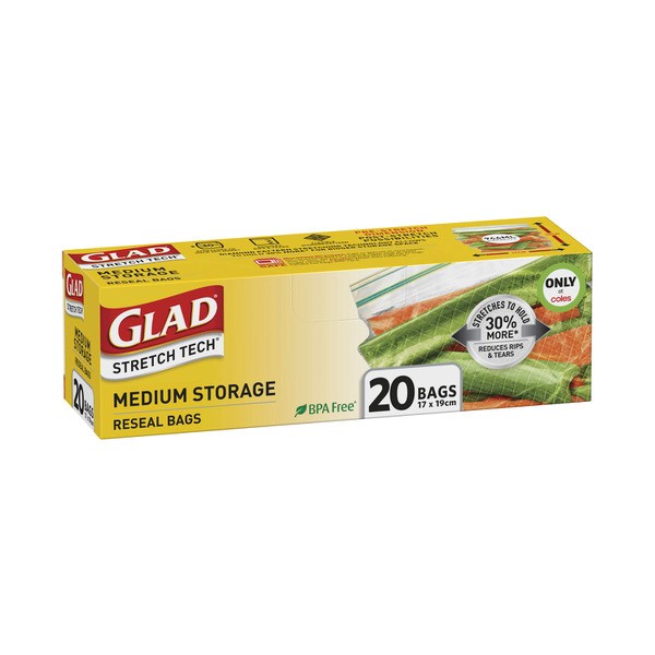 Glad Stretch Tech Storage Bags Medium | 20 pack