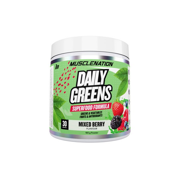Muscle Nation Daily Greens Mixed Berry Protein Powder | 180g