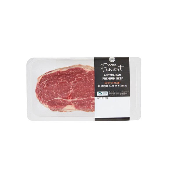 Coles Finest Carbon Neutral Beef Scotch Fillet Steak | 375g