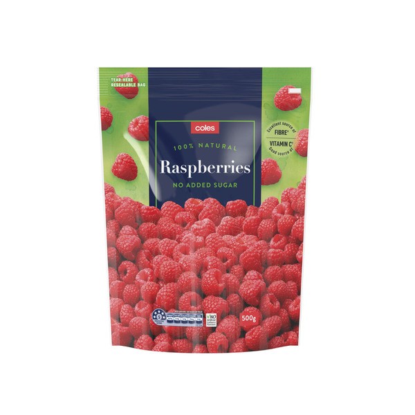 Coles Frozen Fruit Raspberries | 500g