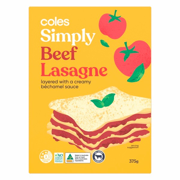 Coles Simply Beef Lasagne | 375g