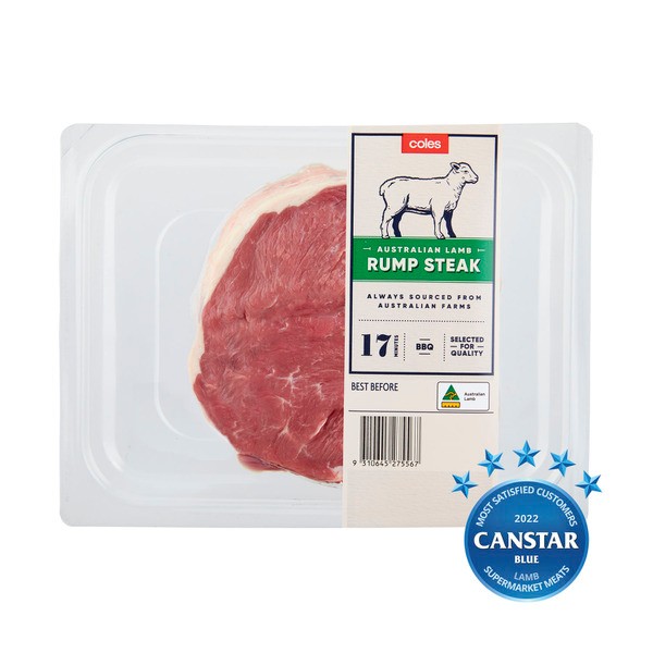 Coles Lamb Rump Steak 2 Pack | 215g