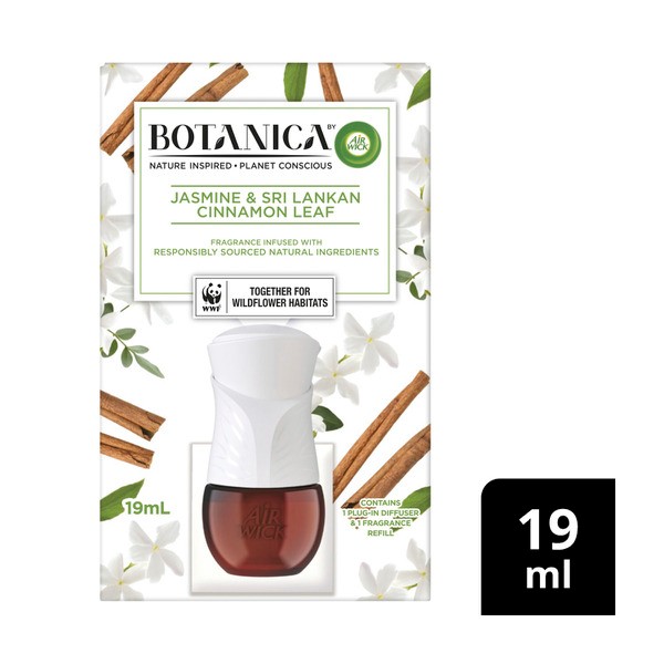 Botanica By Air Wick Plug-In Starter Kit Jasmine & Sri Lankan Cinnamon Leaf | 19mL