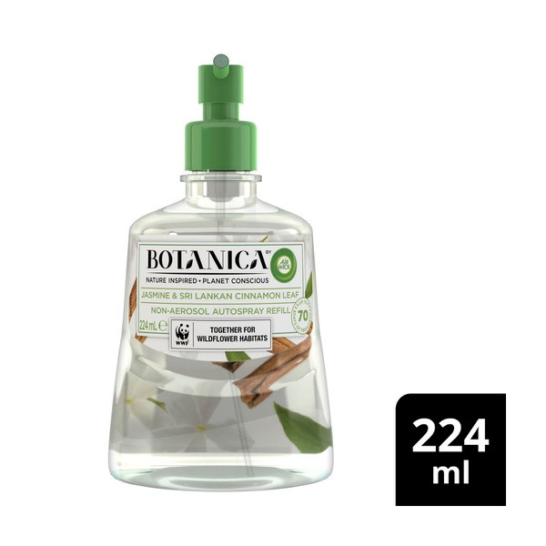 Botanica Jasmine & Sri Lankan Cinnamon Leaf Automatic Air Freshener Refill | 224mL
