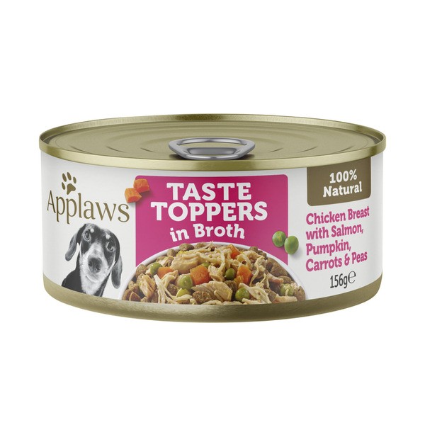 Applaws Taste Toppers Dog Tin Chicken Breast With Salmon & Vegetables In Broth Dog Food | 156g