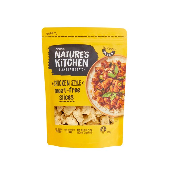 Coles Natures Kitchen Chicken Style Meat free Slices | 100g