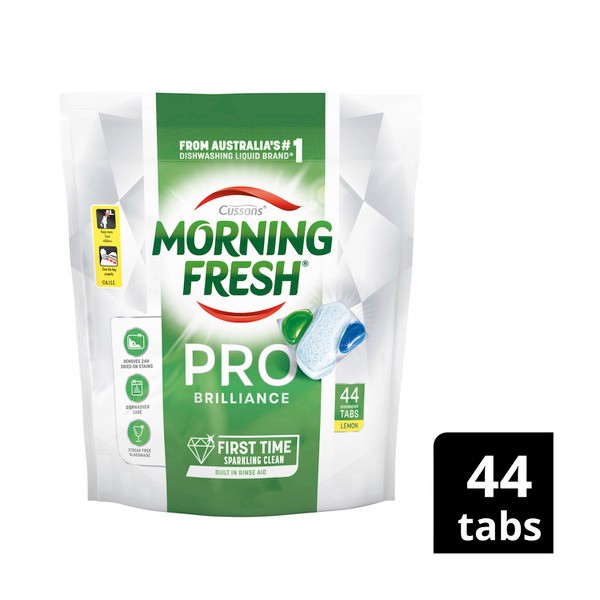 Morning Fresh Pro Brilliance Dishwasher Tablets Dishwashing Tabs Auto Dishwash | 44 pack
