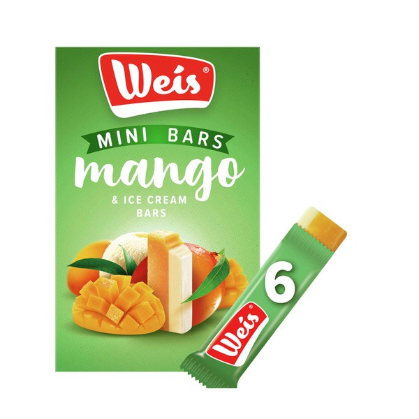 Weis Ice Cream Mini Bars Mango 6 Pack | 264mL