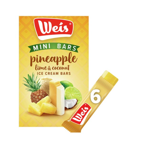 Weis Ice Confection Pineapple Lime & Coconut Bar 6 Pack | 264mL