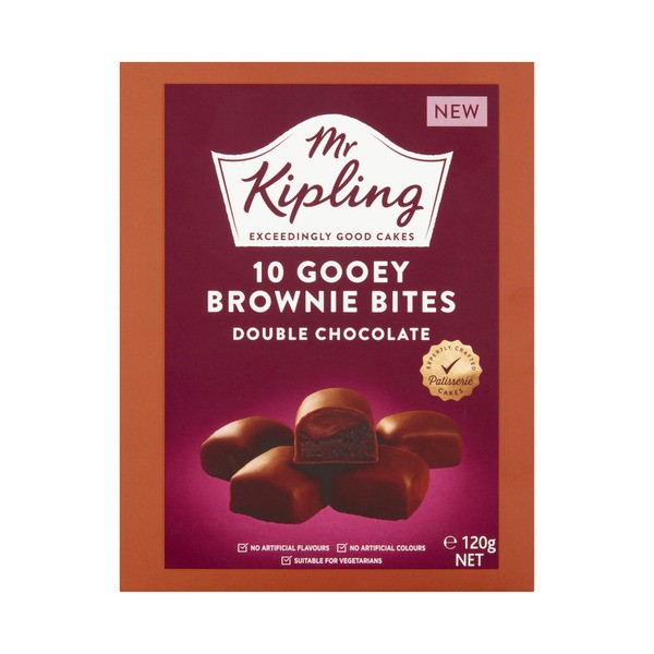 Mr Kipling Choc Brownie Bites 10 Pack | 120g