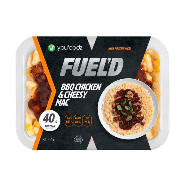 Youfoodz Fueld BBQ Chicken & Cheesy Mac | 410g