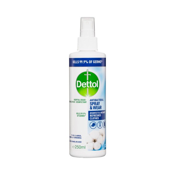 Dettol Spray & Wear Fabric Sanitiser Fresh Cotton | 250mL
