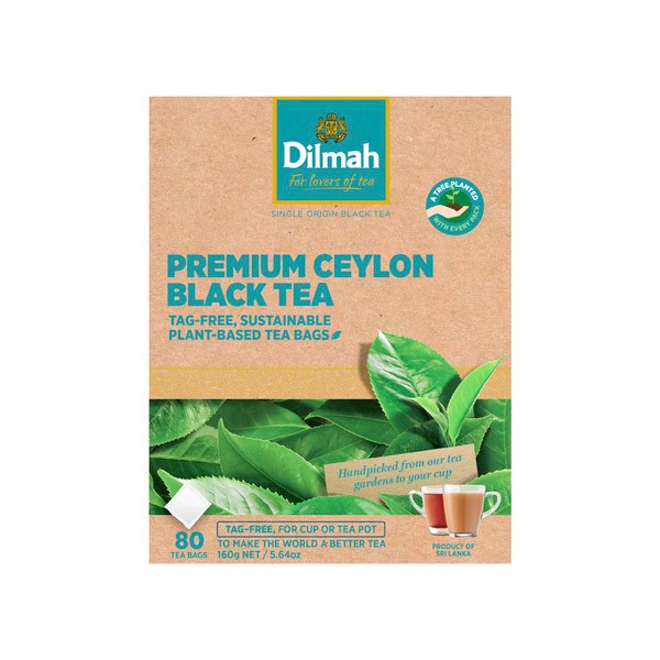 Dilmah Premium Tagless Tea Bags | 80 pack