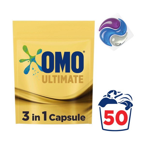 OMO Ultimate 3 in 1 Laundry Capsules 50 Washes | 50 pack