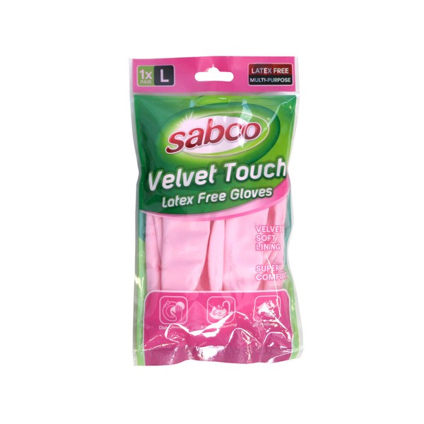Sabco Velvet Touch Gloves Large | 1 pack