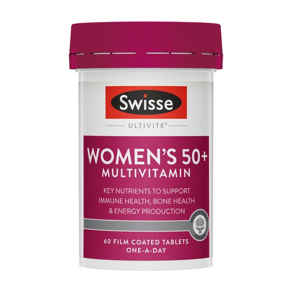 Swisse Ultivite Women's 50+ Multivitamin With Key Nutrients | 60 pack