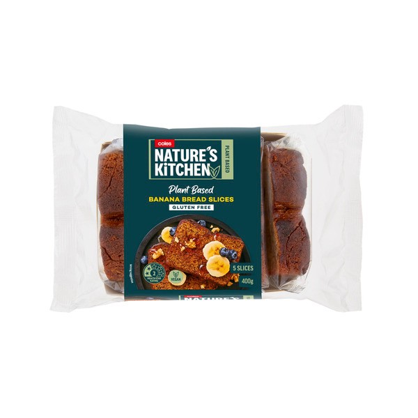 Coles Natures Kitchen Banana Bread Slices | 5 pack