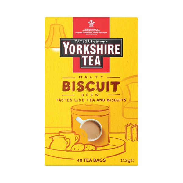 Yorkshire Tea Biscuit Brew Tea Bags | 40 pack
