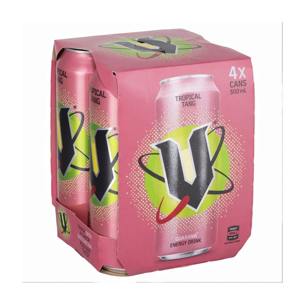 V Energy Drink Tropical Tang 4x500mL | 4 pack