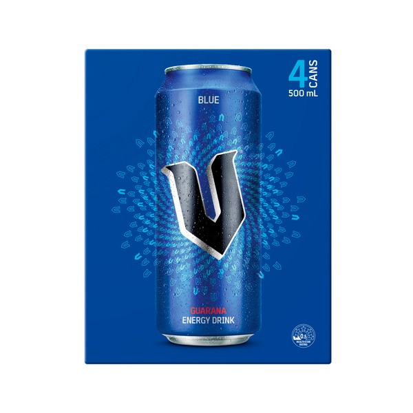 V Energy Drink Blue 4x500mL | 4 pack
