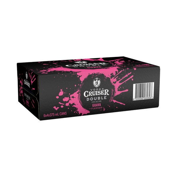 Vodka Cruiser Double Guava Can 375mL | 24 Pack