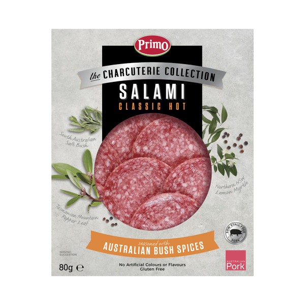 Primo The Charcuterie Collection Salami Classic Hot With Australian Bush Spices | 80g