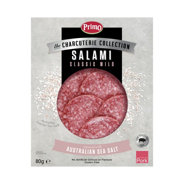 Primo The Charcuterie Collection Salami Classic Mild With Australian Sea Salt | 80g