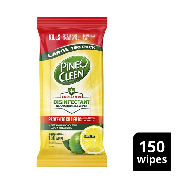 Pine O Cleen Disinfectant Wipes Lemon | 150 pack