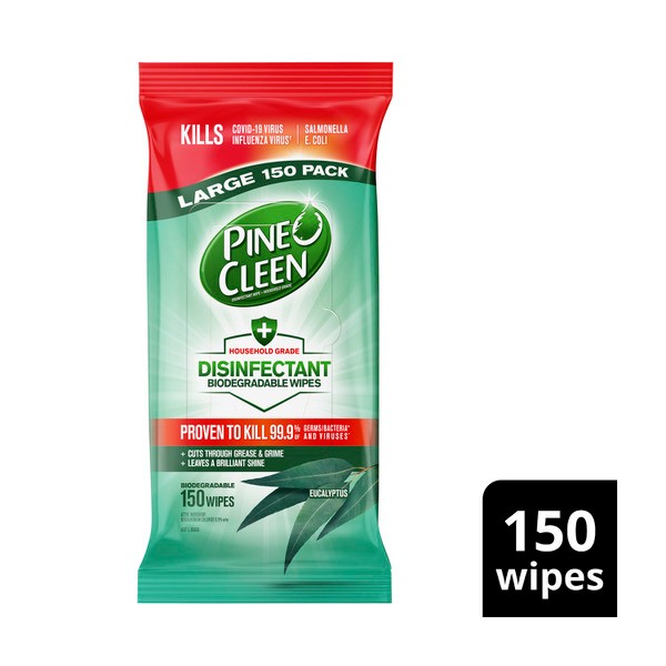 Pine O Cleen Disinfectant Wipes Eucalyptus | 150 pack
