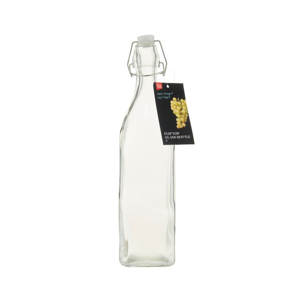 Cook & Dine Flip Top Glass Bottle 1L | 1 Each