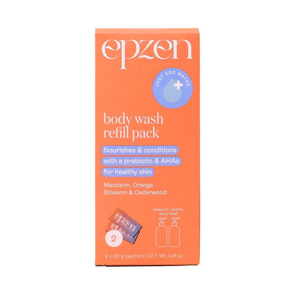 Epzen Body Wash Refill Sachets Mandarin Orange & Cedarwood 2X20g | 40g
