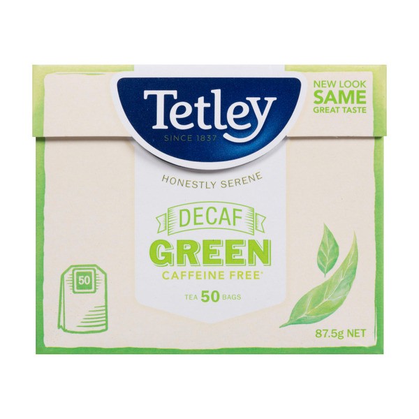 Tetley Decaffeinated Green Tea Bags 50 pack | 87.5g