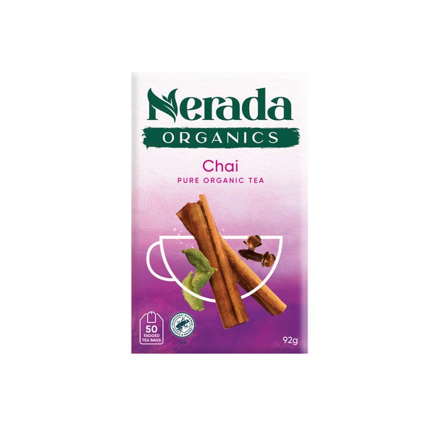 Nerada Organics Pure Chai Tea Bags 50 pack | 92.5g