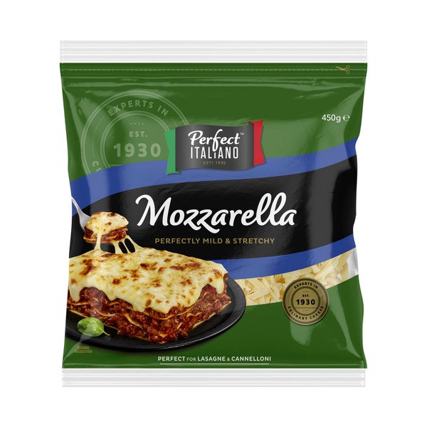 Perfect Italiano Dairy Cheese Grated Mozzarella:Mozzarella | 450g