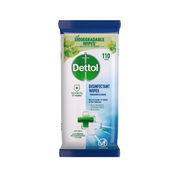 Dettol Multipurpose Disinfectant Cleaning Wipes Fresh | 110 pack