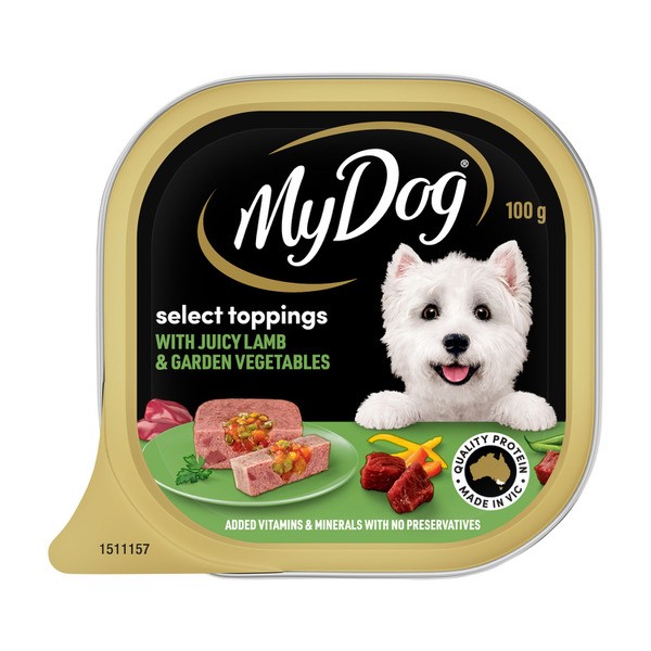 My Dog Select Toppings With Juicy Lamb & Garden Vegetables Adult Wet Dog Food | 100g