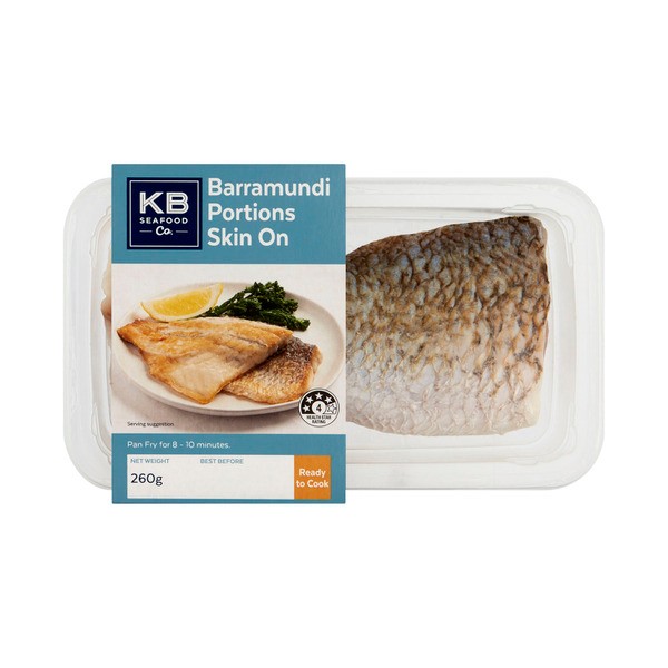 KB's Seafood Thawed Barramundi Portions | 260g
