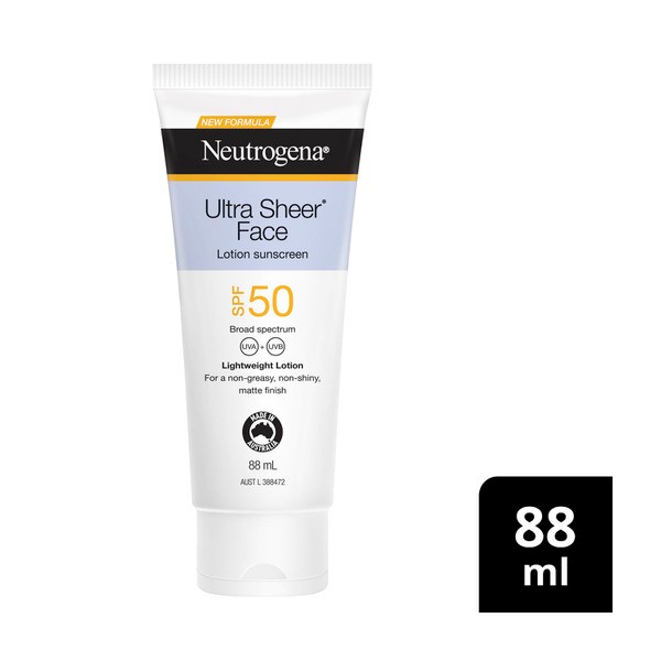 Neutrogena Ultra Sheer Face Sunscreen Spf50 | 88mL