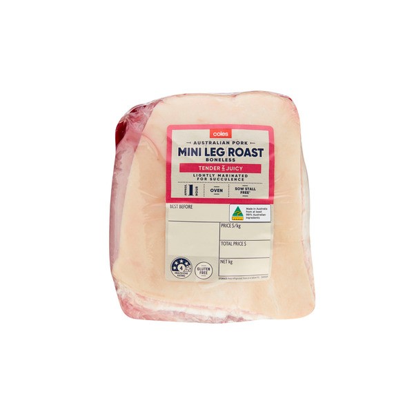 Coles Pork Mini Leg Lightly Marinated | approx.1kg