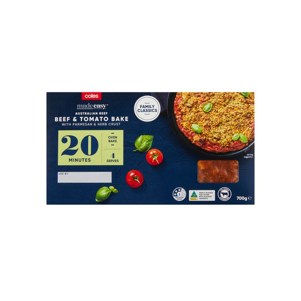Coles Family Classics Beef Tomato Bake With Parmesan Crust | 700g