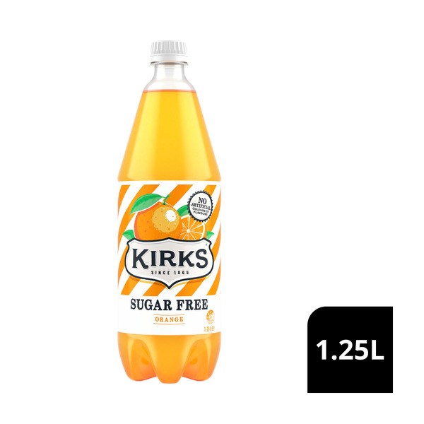 Kirks Sugar Free Orange Soft Drink Bottle | 1.25L