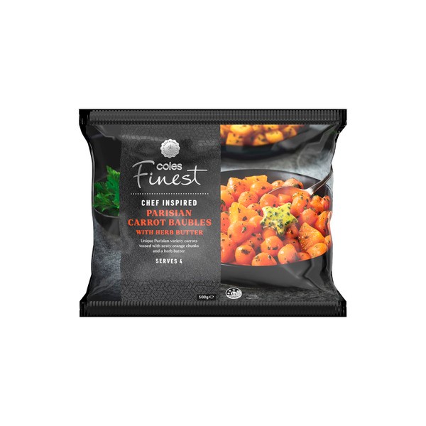 Coles Finest Parisian Carrots With Herb Butter | 500g