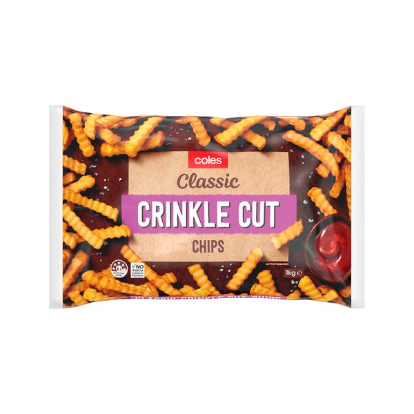Coles Frozen Crinkle Cut Chips | 1kg