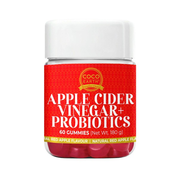 Coco Earth Gummies Apple Cider Vinegar + Probitoics | 60 pack