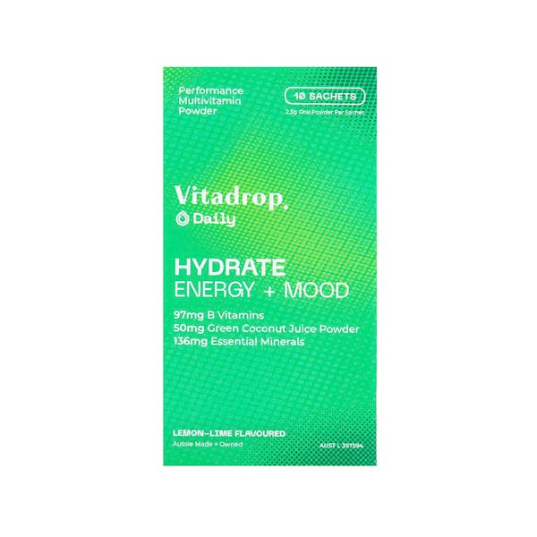 Vitadrop Hydrate Energy + Mood Sachet | 10 pack