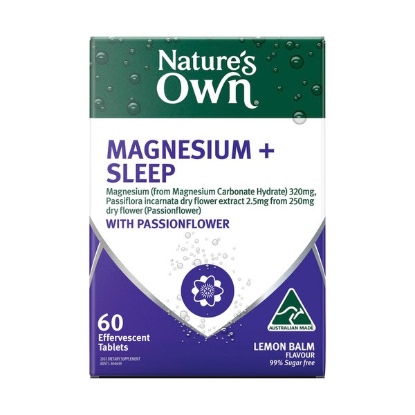 Nature's Own Magnesium + Sleep Effervescent with Passionflower | 60 pack