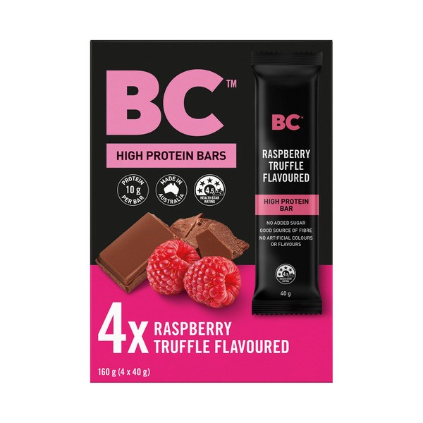 Bc High Protein Bar Raspberry Truffle 4 Pack | 160g