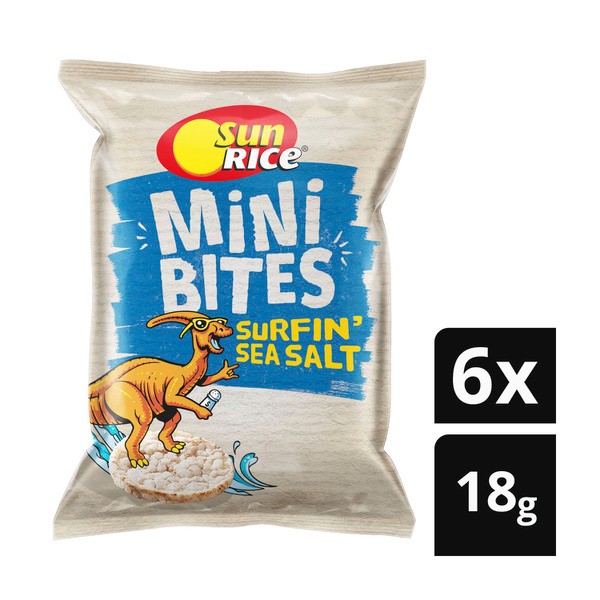 Sunrice Mini Bites Surfin Sea Salt 6 Pack | 108g