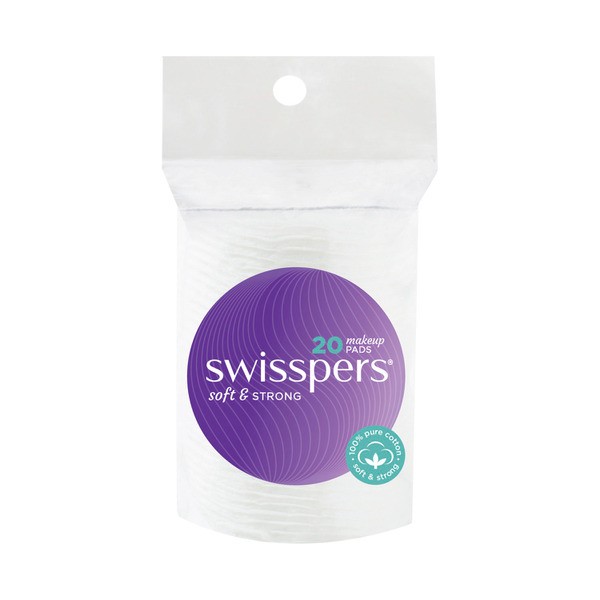 Swisspers Cotton Round Travel Make Up Pads | 20 pack